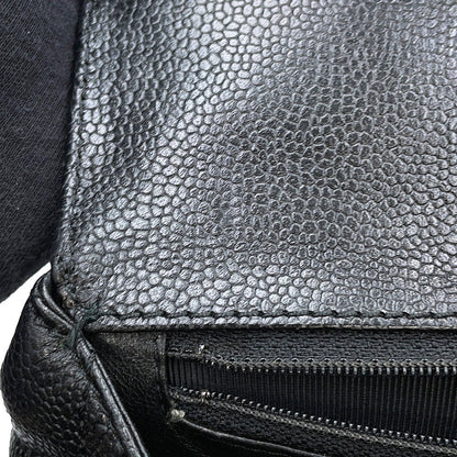 CHANEL Matelasse Top Handle Bag BlackA12397 Caviar Leather
