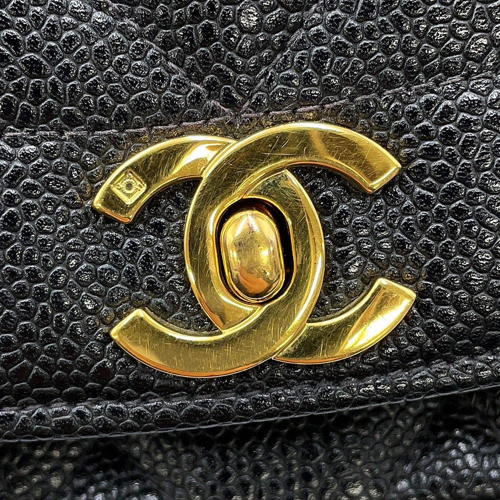 CHANEL Diana Chain Shoulder Bag BlackA01165 Caviar Leather Size 25