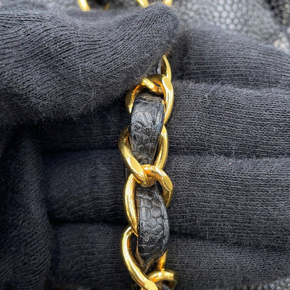CHANEL Diana Chain Shoulder Bag BlackA01165 Caviar Leather Size 25