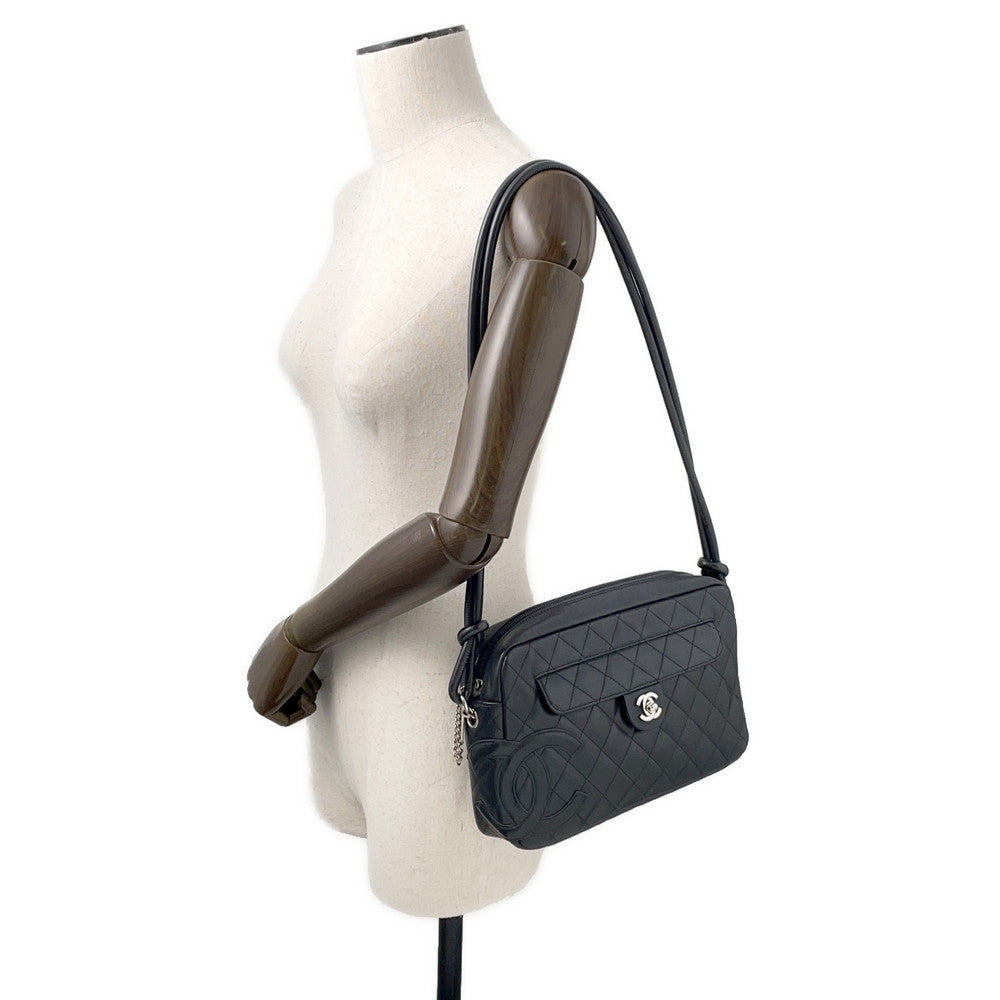 CHANEL Cambon line Shoulder Bag BlackA28120 Lambskin