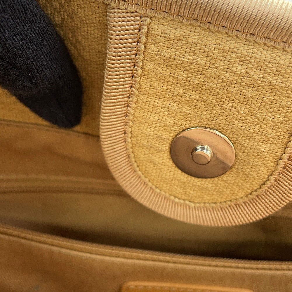 CHANEL Deauville Tote Bag BeigeA67001 Canvas Size MM