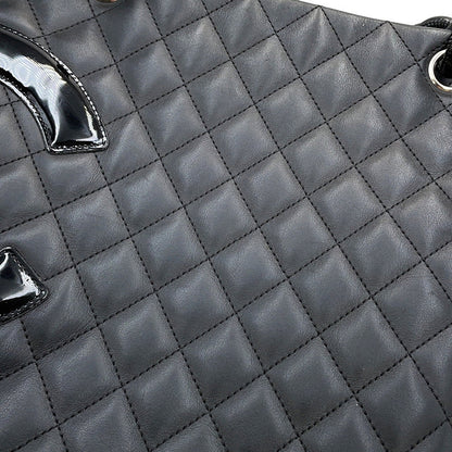 CHANEL Cambon line Tote Bag BlackA25169 Lambskin Size Large