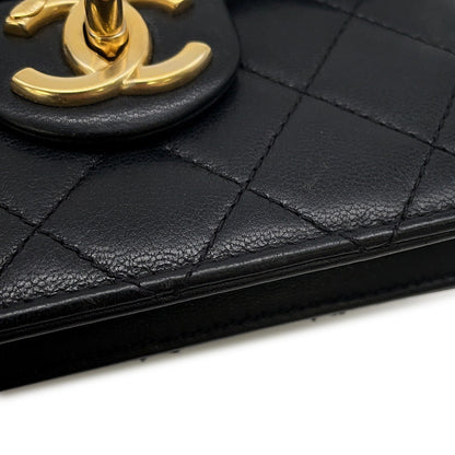 CHANEL Pearl Chain Shoulder Bag BlackAS0584 Lambskin