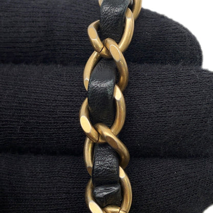 CHANEL Pearl Chain Shoulder Bag BlackAS0584 Lambskin