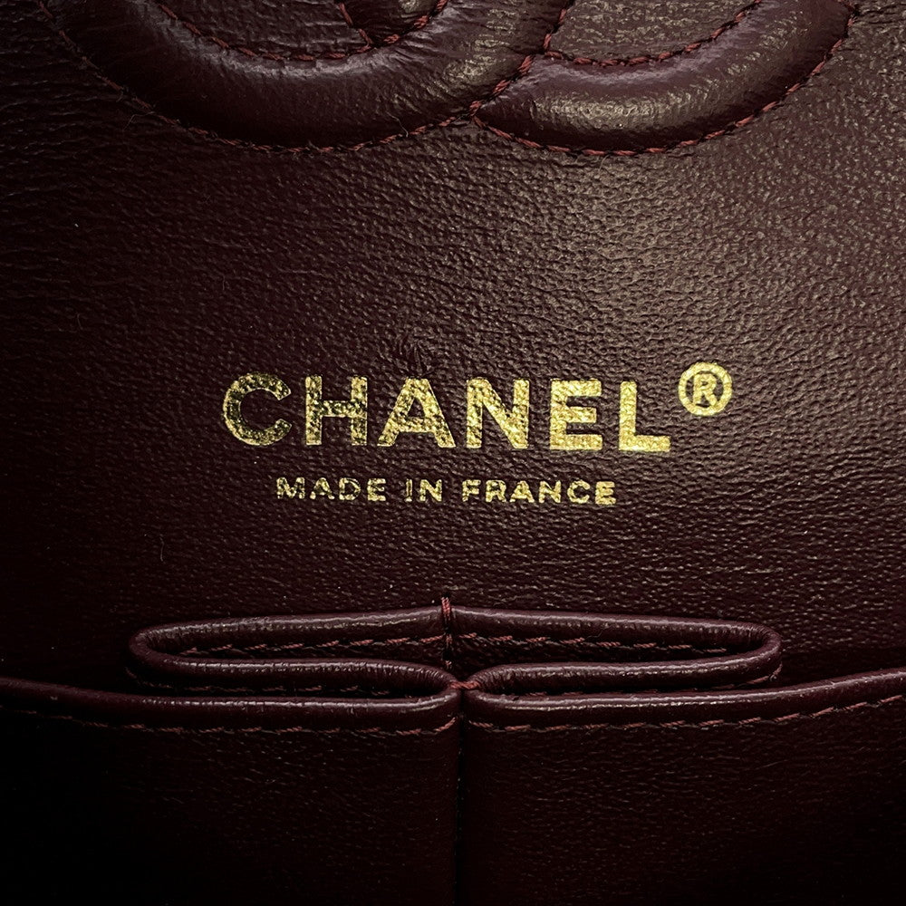 CHANEL Matelasse Double Flap Chain Shoulder Bag BlackA01113 Caviar Leather Size 23