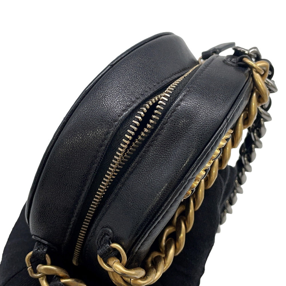 CHANEL CHANEL19 Round ChainShoulder Bag BlackAP0945 Lambskin