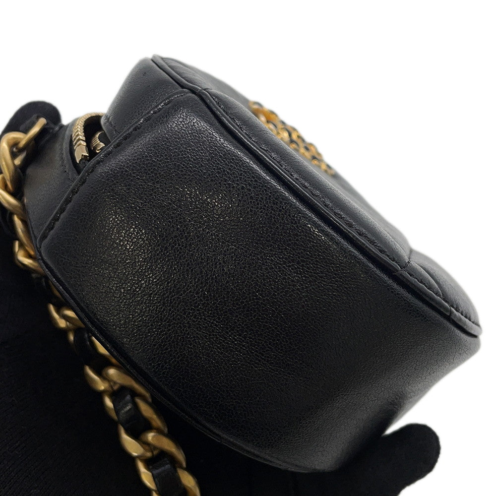 CHANEL CHANEL19 Round ChainShoulder Bag BlackAP0945 Lambskin