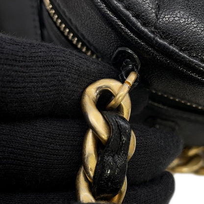 CHANEL CHANEL19 Round ChainShoulder Bag BlackAP0945 Lambskin