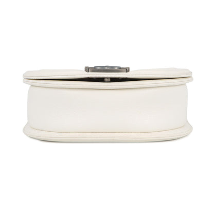 CHANEL Boy Chanel Chain Shoulder Bag WhiteAS3350 Caviar Leather