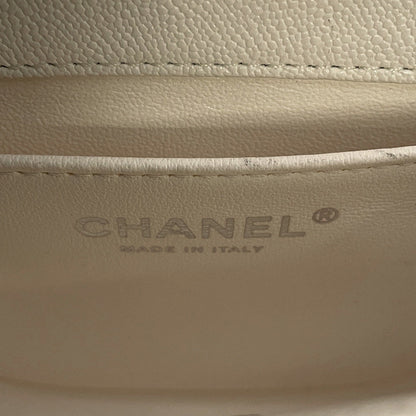 CHANEL Boy Chanel Chain Shoulder Bag WhiteAS3350 Caviar Leather