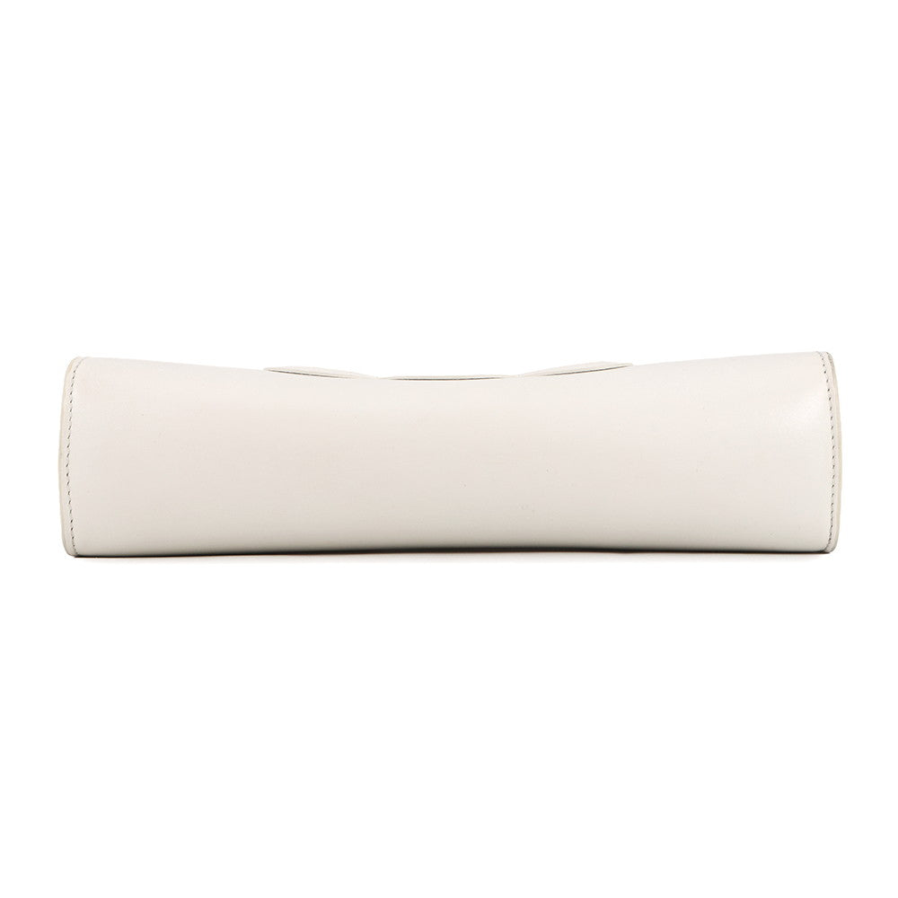 CELINE Cuir Triomphe Shoulder Bag White198153 Leather