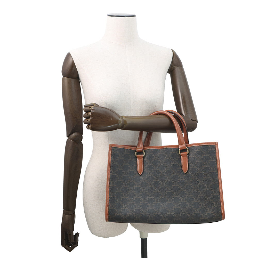 CELINE Triomphe Horizontal Cabas Tote Tan199742 PVC Leather Size Mini
