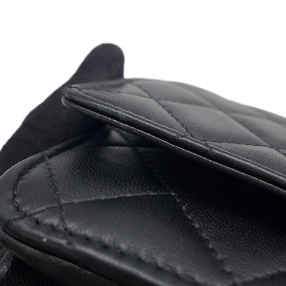 CHANEL Pearl Chain Wallet BlackAP2579 Lambskin