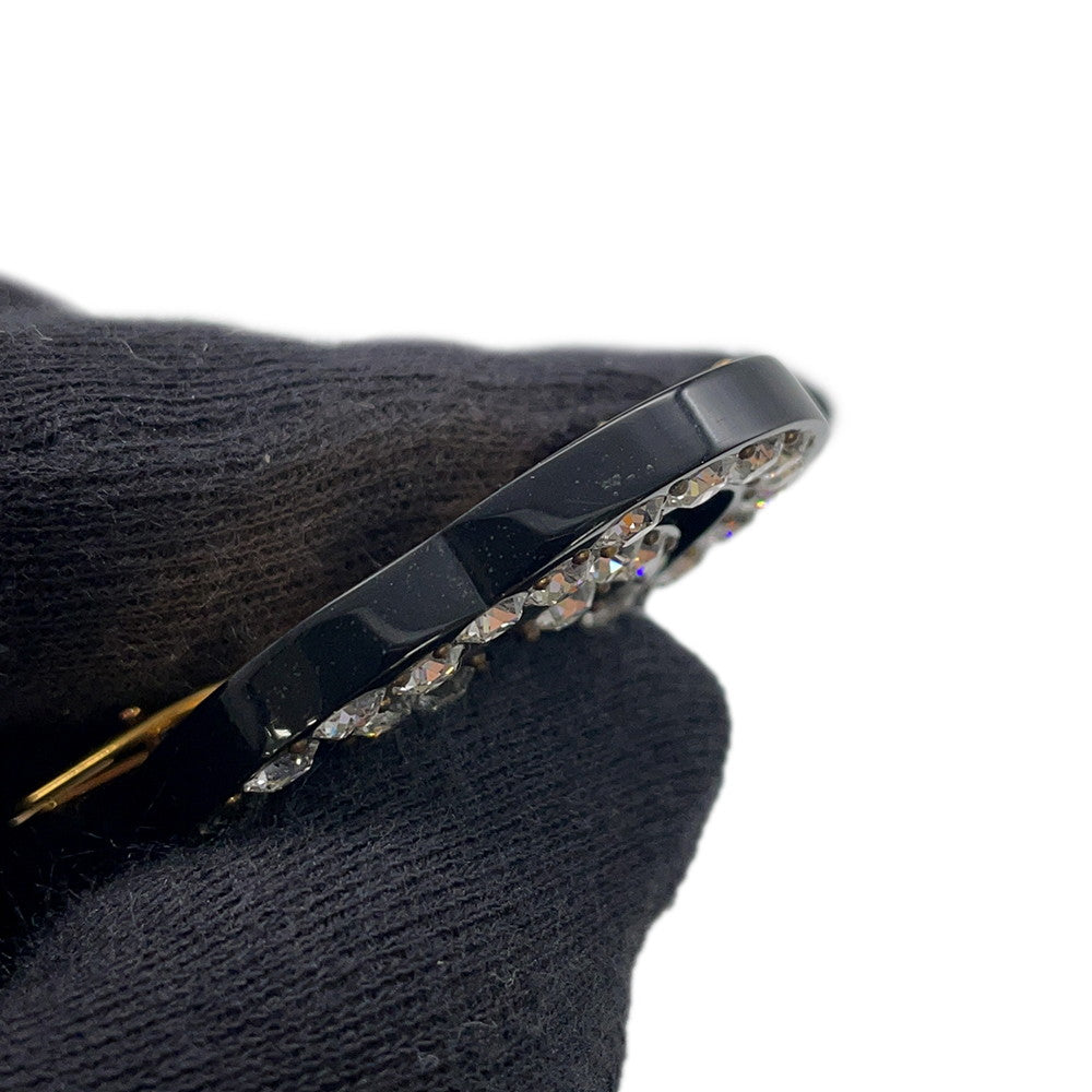 GUCCI logo hair clip Black627917 Plastic Rhinestone