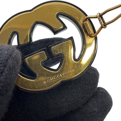 GUCCI logo hair clip Black627917 Plastic Rhinestone