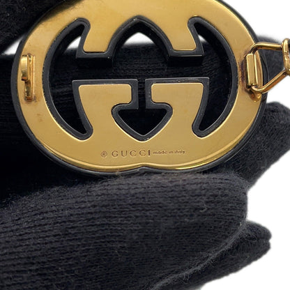 GUCCI logo hair clip Black627917 Plastic Rhinestone