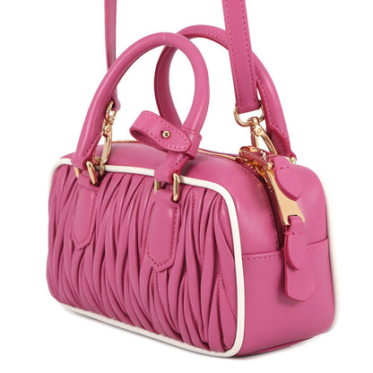 MIUMIU Arcadi Matelasse 2-way Bag Pink5BB142 Leather