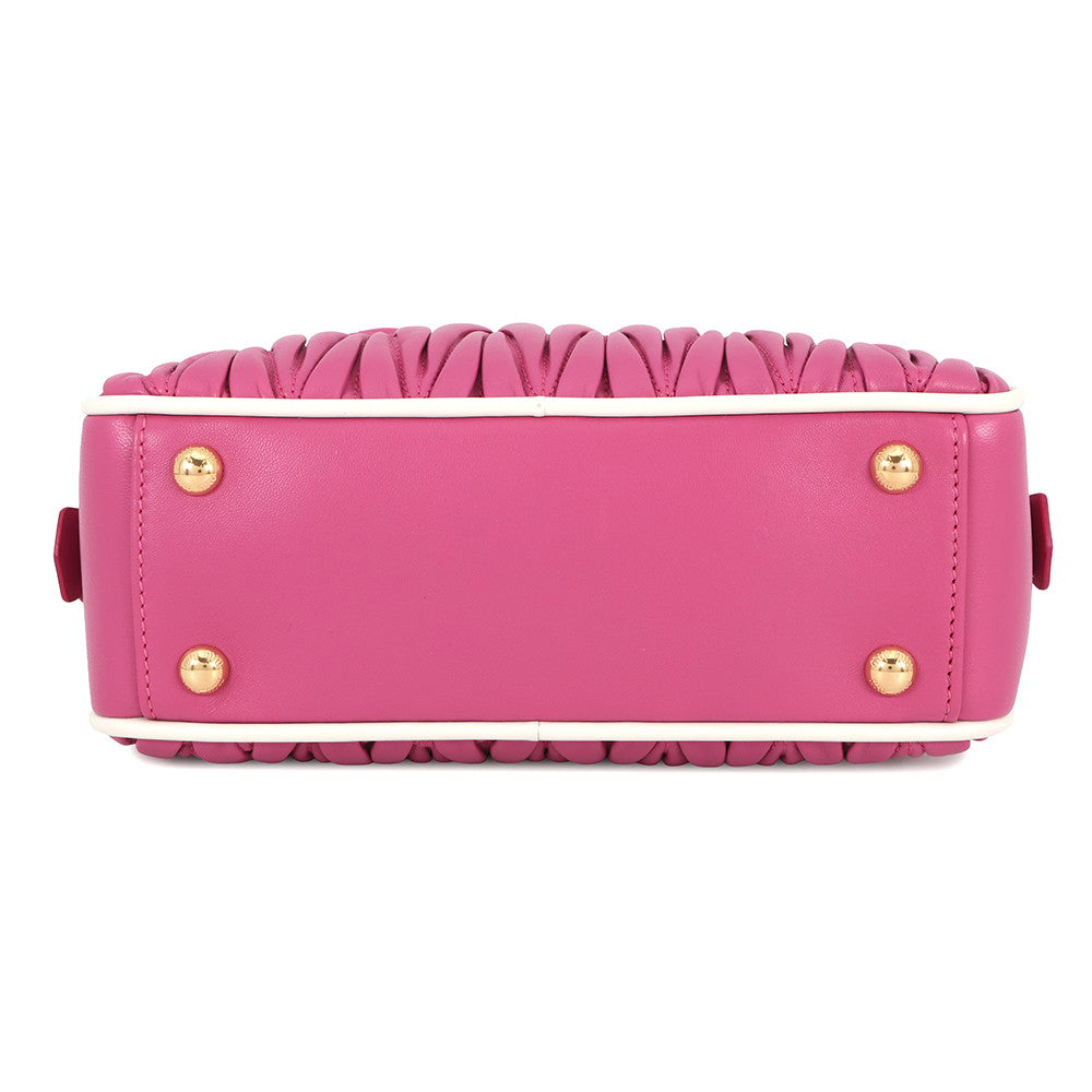 MIUMIU Arcadi Matelasse 2-way Bag Pink5BB142 Leather