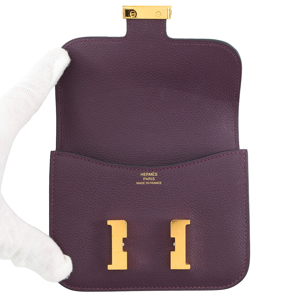 HERMES Constance Slim Cassis/Blue Royal Evercolor