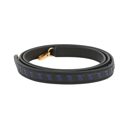 HERMES Bandouliere Tracery Strap Black/Blue Encre Epsom