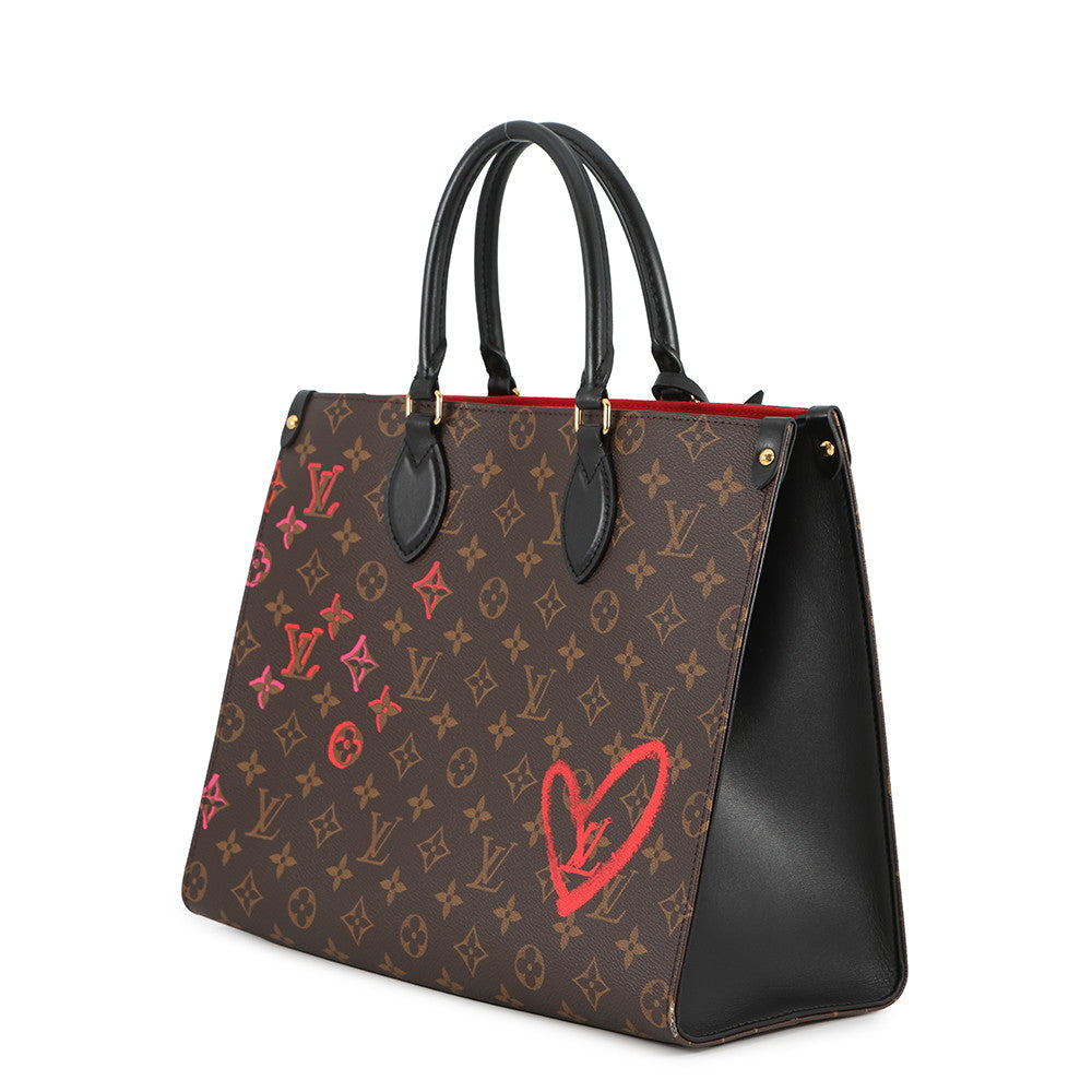 LOUIS VUITTON Fall in Love Onthego RedM45888 Monogram Size MM
