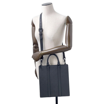 LOUIS VUITTON Sac Plat BlackM59960 Monogram・Taurillon