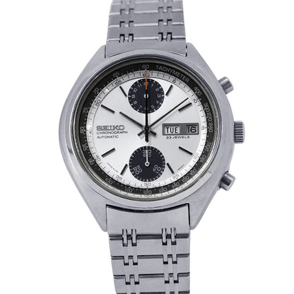 SEIKO Chronograph Baby Panda W42mm Stainless Steel Silver Dial6138-8001