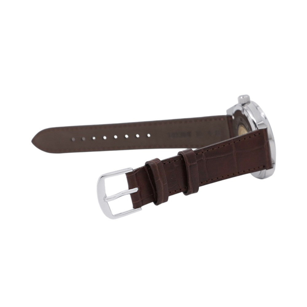 SEIKO King Seiko Hi-Beat W36mm Stainless Steel Leather Silver Dial45-7000