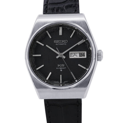 SEIKO King Seiko Hi-Beat W35mm Stainless Steel Leather Navy Dial5626-8011
