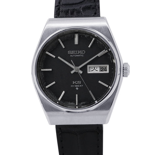 SEIKO King Seiko Hi-Beat W35mm Stainless Steel Leather Navy Dial5626-8011