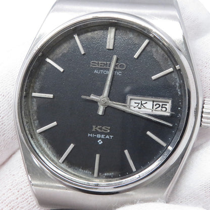 SEIKO King Seiko Hi-Beat W35mm Stainless Steel Leather Navy Dial5626-8011