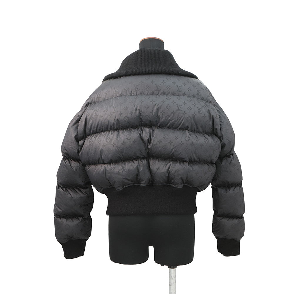 LOUIS VUITTON Cropped Monogram Puffer Jacket MonogramPattern/Short Length Size 38 Noir Nylon76% Polyurethane24%