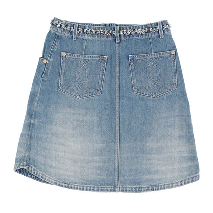 CHANEL DenimSkirt Size 36 BlueP79895 Denim