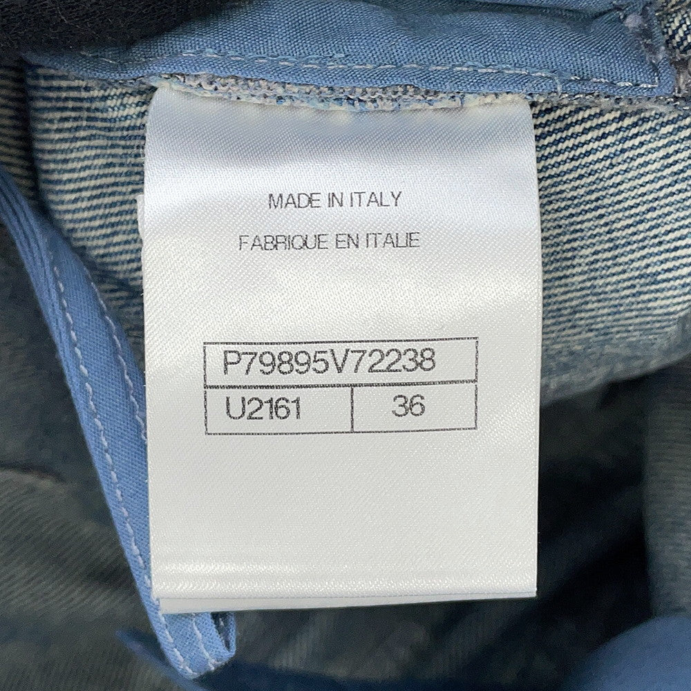 CHANEL DenimSkirt Size 36 BlueP79895 Denim