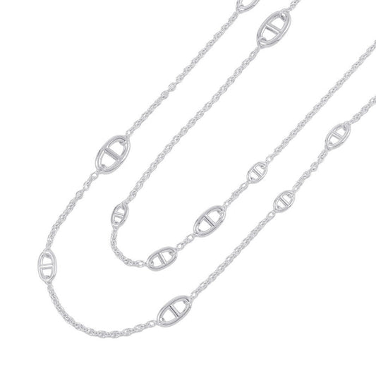 HERMES Chaine d'Ancre Farandole Long Necklace Size 160 SV925