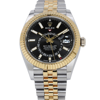 ROLEX Sky-Dweller W42mm Stainless Steel K18YG Black Dial336933