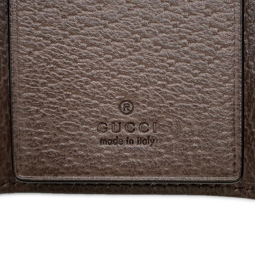 GUCCI GG Supreme 6-Key Case Beige/Brown603732 PVC Canvas Leather