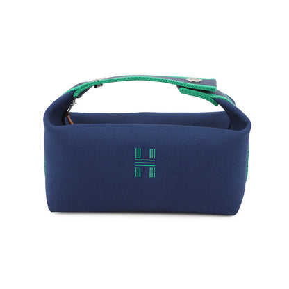 HERMES Brid a Black Marine Canvas Size PM