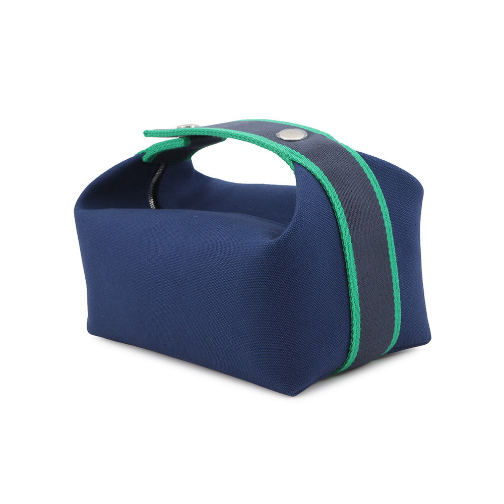 HERMES Brid a Black Marine Canvas Size PM