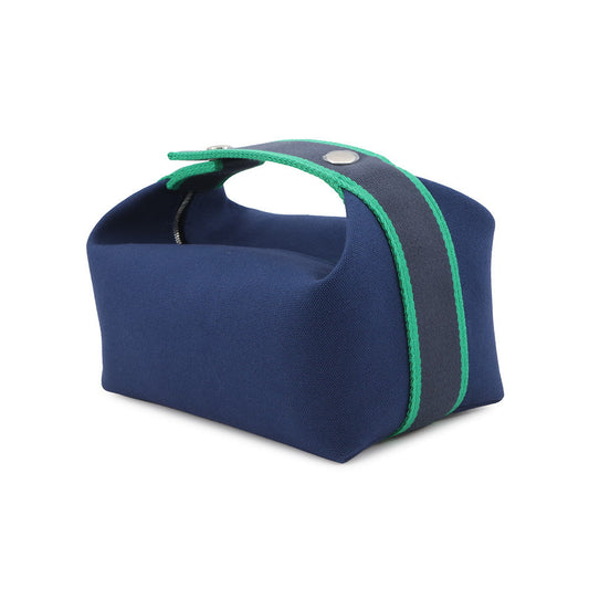HERMES Brid a Black Marine Canvas Size PM