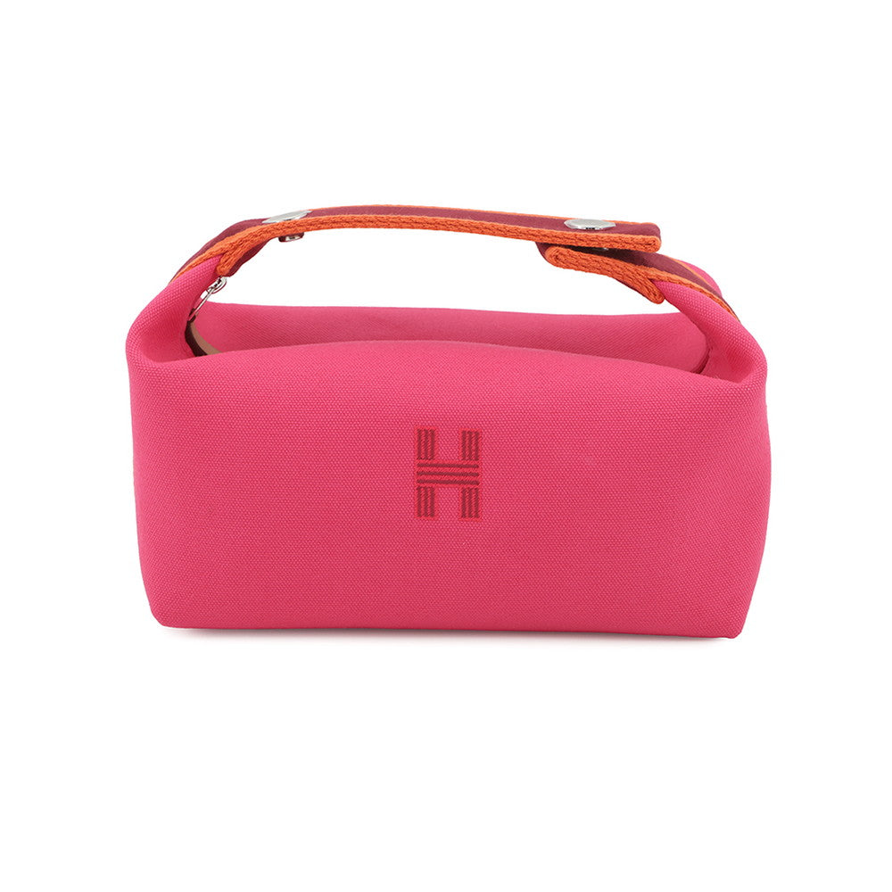 HERMES Brid a Black Hibiscus Canvas Size PM