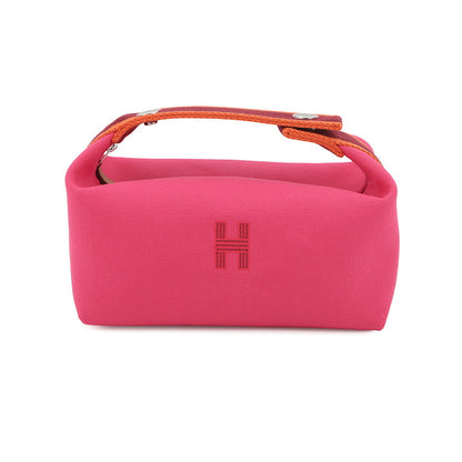 HERMES Brid a Black Hibiscus Canvas Size PM