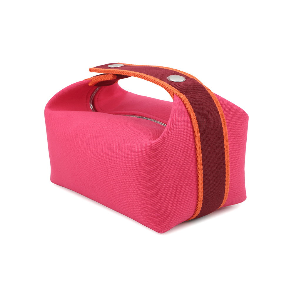 HERMES Brid a Black Hibiscus Canvas Size PM