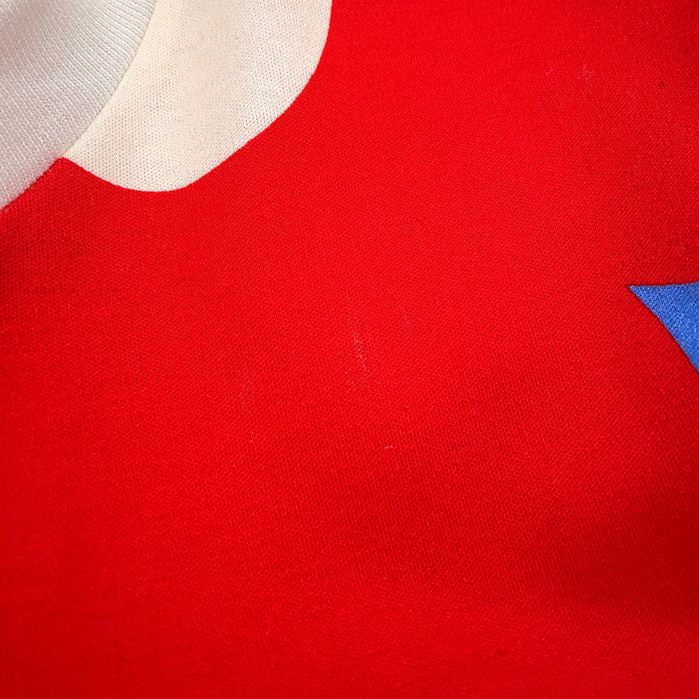 LOUIS VUITTON Game On Asymmetrical Baby Doll Dress Size S Red/Navy/Multicolor Cotton Nylon Polyurethane