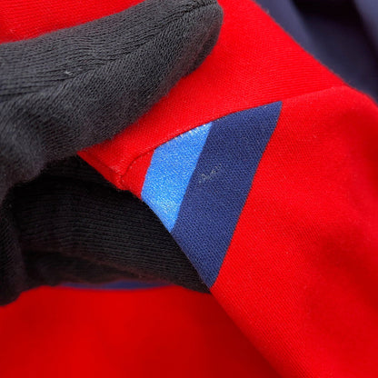 LOUIS VUITTON Game On Asymmetrical Baby Doll Dress Size S Red/Navy/Multicolor Cotton Nylon Polyurethane