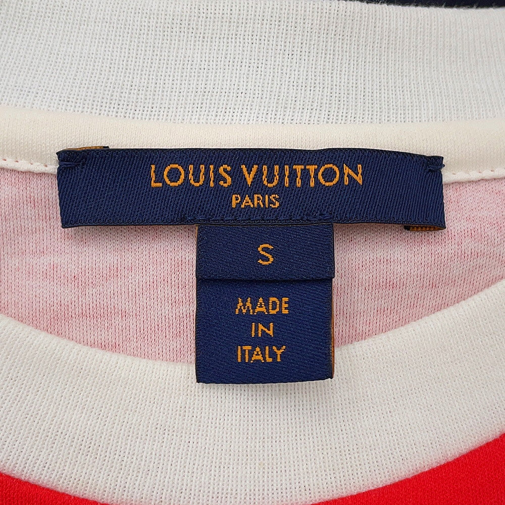 LOUIS VUITTON Game On Asymmetrical Baby Doll Dress Size S Red/Navy/Multicolor Cotton Nylon Polyurethane