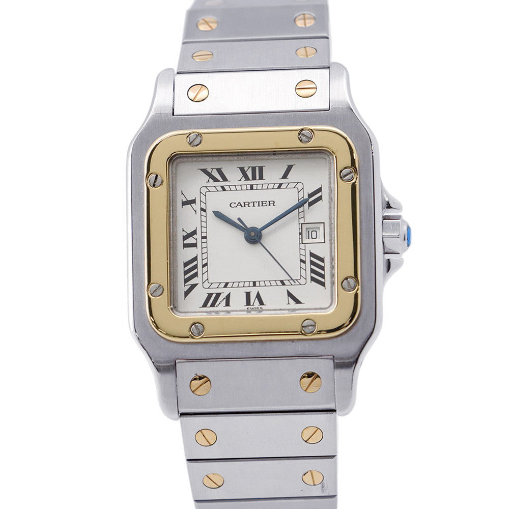 CARTIER Cartier Santos Galbe LM H40.8mm×W29.0mm Stainless Steel K18YG White Dial81036288/2961