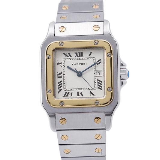 CARTIER Cartier Santos Galbe LM H40.8mm×W29.0mm Stainless Steel K18YG White Dial81036288/2961