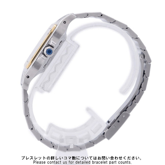 CARTIER Cartier Santos Galbe LM H40.8mm×W29.0mm Stainless Steel K18YG White Dial81036288/2961