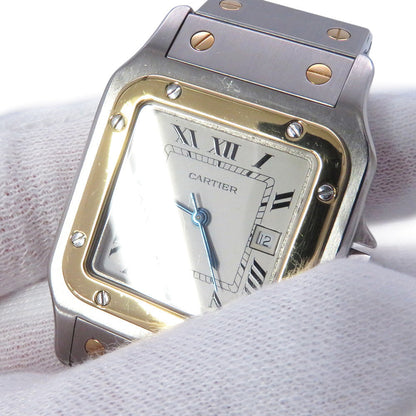 CARTIER Cartier Santos Galbe LM H40.8mm×W29.0mm Stainless Steel K18YG White Dial81036288/2961